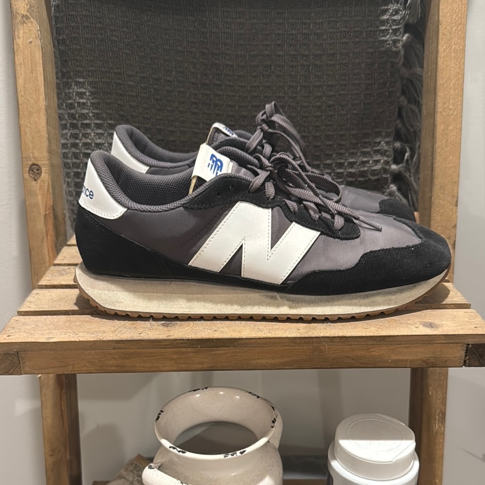 New Balance White and Blue Sneakers Classic Design